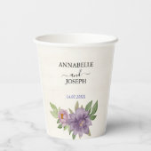 Rustic Summer aesthetic Wildflower Wedding Papieren Bekers (Achterkant)