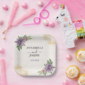 Rustic Summer aesthetic Wildflower Wedding Papieren Bordje (Feest)