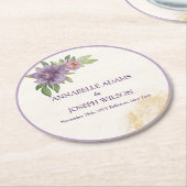 Rustic Summer aesthetic Wildflower Wedding Ronde Kartonnen Onderzetter (Gebogen)