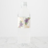 Rustic Summer aesthetic Wildflower Wedding Waterfles Etiket (Achterkant)