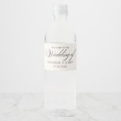 Rustic Summer aesthetic Wildflower Wedding Waterfles Etiket (Voorkant)