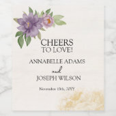 Rustic Summer aesthetic Wildflower Wedding Wijn Etiket (Enkel label)