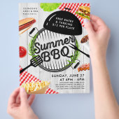 Rustic Summer BBQ Grill Advertisement Event Flyer (Hand)