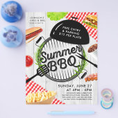 Rustic Summer BBQ Grill Advertisement Event Flyer (Enkel)