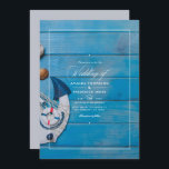 Rustic Summer Beach Nautical Wedding Kaart<br><div class="desc">Uitnodiging voor een trouwe strand nautical bruiloft,  aanpasbaar aan uw specifieke kenmerken.</div>