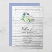 Rustic Summer Beach Weddenschap Foto Kaart (Voorkant / Achterkant)