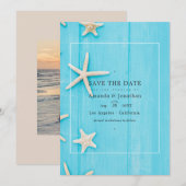 Rustic Summer Beach Wedding Save The Date (Voorkant / Achterkant)