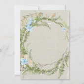 Rustic Summer Fern Wreath Brunch & Bubble Invitati Kaart (Achterkant)