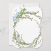 Rustic Summer Fern Wreath Weddenschap Kaart (Achterkant)