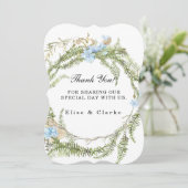 Rustic Summer Fern Wreath Weddenschap Kaart (Staand voorkant)