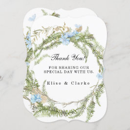 Rustic Summer Fern Wreath Weddenschap Kaart