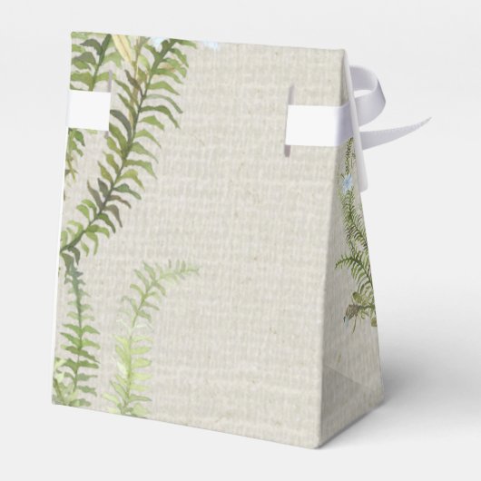 Rustic Summer Fern Wreath Wedding Bedankdoosjes (Achterkant)