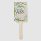 Rustic Summer Fern Wreath Wedding Handwaaier (Achterkant)