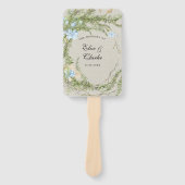 Rustic Summer Fern Wreath Wedding Handwaaier (Voorkant)