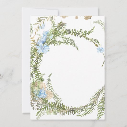 Rustic Summer Fern Wreath Wedding Shower (Achterkant)