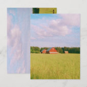 Rustic summer field, Helsingia, Sweden Briefkaart (Voorkant / Achterkant)