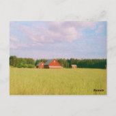 Rustic summer field, Helsingia, Sweden Briefkaart (Achterkant)