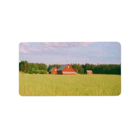 Rustic summer field, Helsingia, Sweden Etiket (Voorkant)