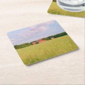 Rustic summer field, Helsingia, Sweden Kartonnen Onderzetters (Schuin)