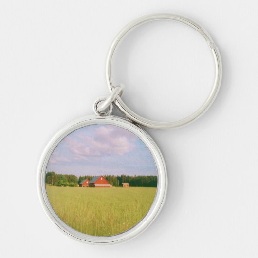 Rustic summer field, Helsingia, Sweden Sleutelhanger (Voorkant)