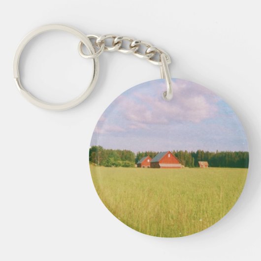 Rustic summer field, Helsingia, Sweden Sleutelhanger (Voorkant)