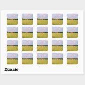 Rustic summer field, Helsingia, Sweden Vierkante Sticker (Vel)
