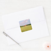 Rustic summer field, Helsingia, Sweden Vierkante Sticker (Envelop)