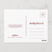 Rustic Summer Floral Calligraphy Dank je Briefkaart (Achterkant)