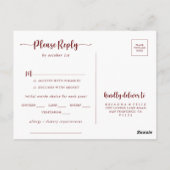Rustic Summer Floral Menu Choice RSVP (Achterkant)