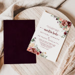 Rustic Summer Floral Nuestra Boda Wedding Kaart<br><div class="desc">Deze prachtige zomernuestra boda trouwuitnodiging is perfect voor een eenvoudige bruiloft. Het ontwerp is voorzien van bruine,  roze en bloemen van de waterverf met groene bladeren op een bruinachtige,  bevlekte achtergrond.</div>