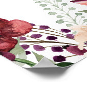 Rustic Summer Floral Rehearsal Dinner Welcome Sign Poster (Hoek)