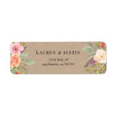 Rustic Summer Floral Return Address Label (Voorkant)