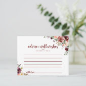 Rustic Summer Floral Weddenschap Card Briefkaart (Staand voorkant)