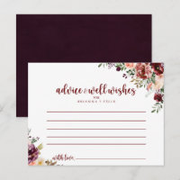 Rustic Summer Floral Weddenschap Card