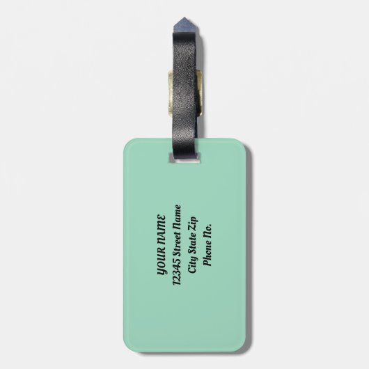 Rustic Summer Greenery Succulent Glitter Bagagelabel (Achterkant verticaal)