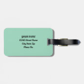 Rustic Summer Greenery Succulent Glitter Bagagelabel (Achterkant horizontaal)