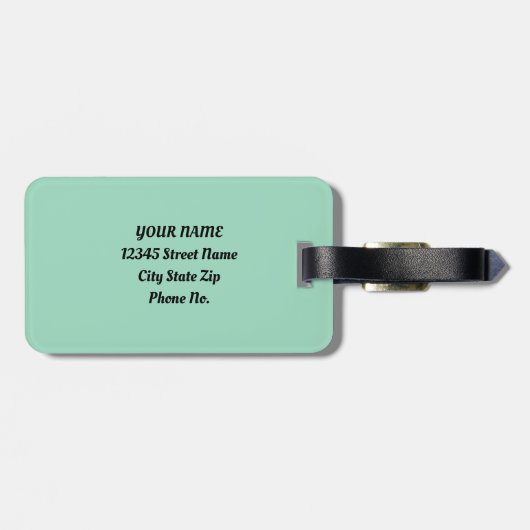 Rustic Summer Greenery Succulent Glitter Bagagelabel (Achterkant horizontaal)