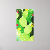 Rustic Summer Greenery Succulent Glitter Canvas Afdruk (Voorkant)