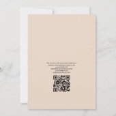 Rustic Summer QR Code RSVP Strand Huwelijk Kaart (Achterkant)