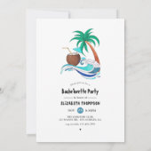 Rustic Summer Surf Beach Bachelorette Kaart (Achterkant)