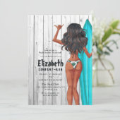 Rustic Summer Surf Beach Trip Bachelorette Weekend Kaart (Staand voorkant)