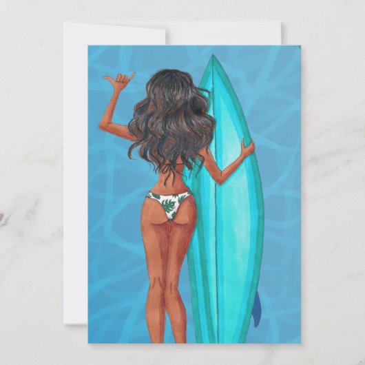 Rustic Summer Surf Strand Vakantie Verjaardagsfees Kaart (Voorkant)