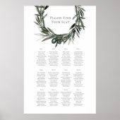 Rustic Summer Wedding Seating Chart Poster (Voorkant)