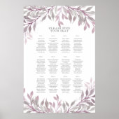 Rustic Summer Wedding Seating Chart Poster (Voorkant)
