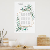 Rustic Summer Wedding Seating Chart Poster (Keuken)