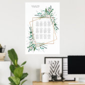 Rustic Summer Wedding Seating Chart Poster (Thuiskantoor)
