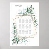 Rustic Summer Wedding Seating Chart Poster (Voorkant)