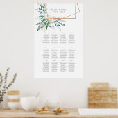 Rustic Summer Wedding Seating Chart Poster (Keuken)