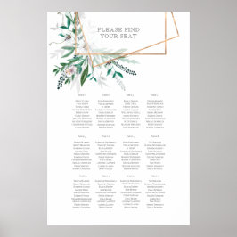 Rustic Summer Wedding Seating Chart Poster