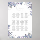 Rustic Summer Wedding Seating Chart Poster (Voorkant)